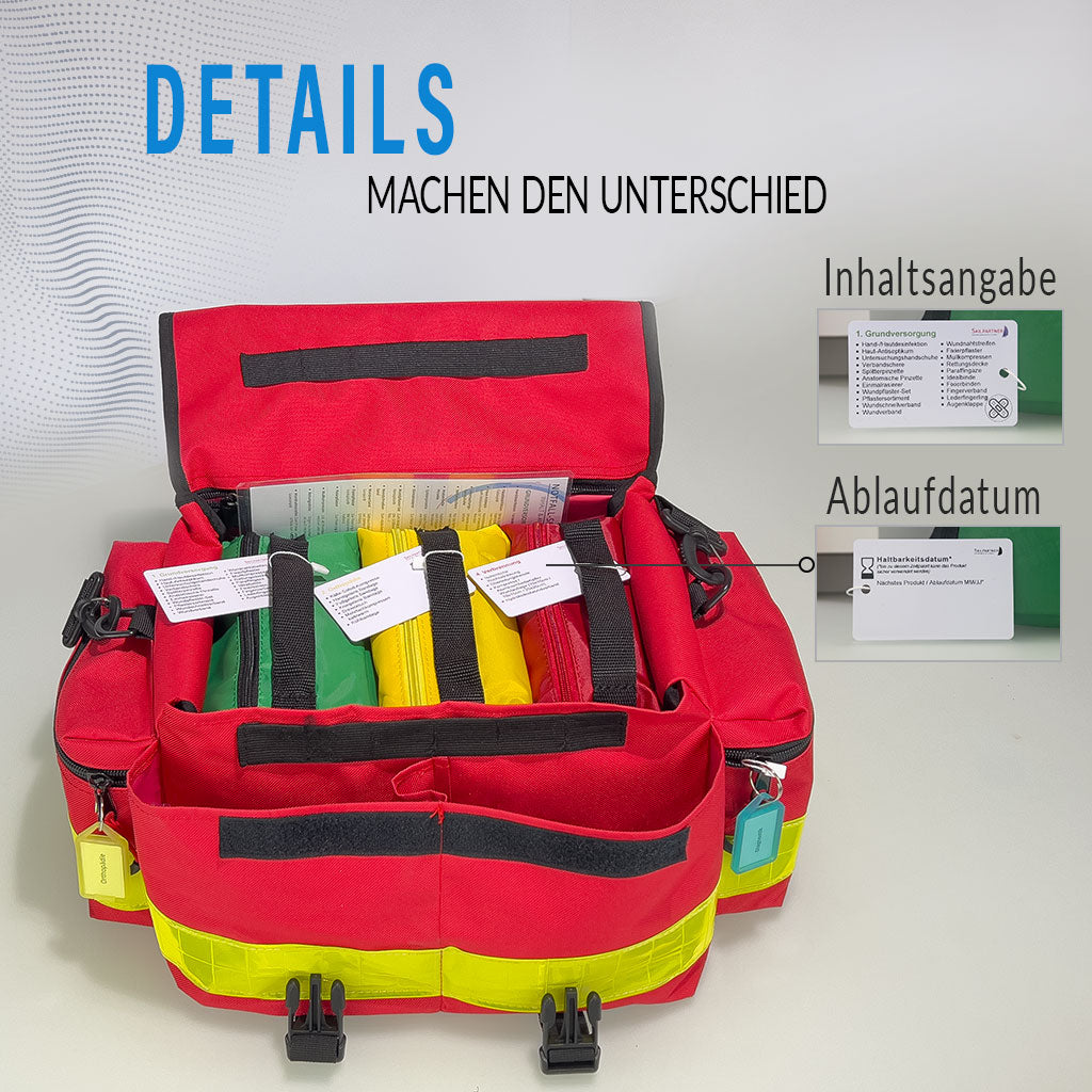 Erste-Hilfe Notfall-Tasche OFFSHORE (gefüllt)