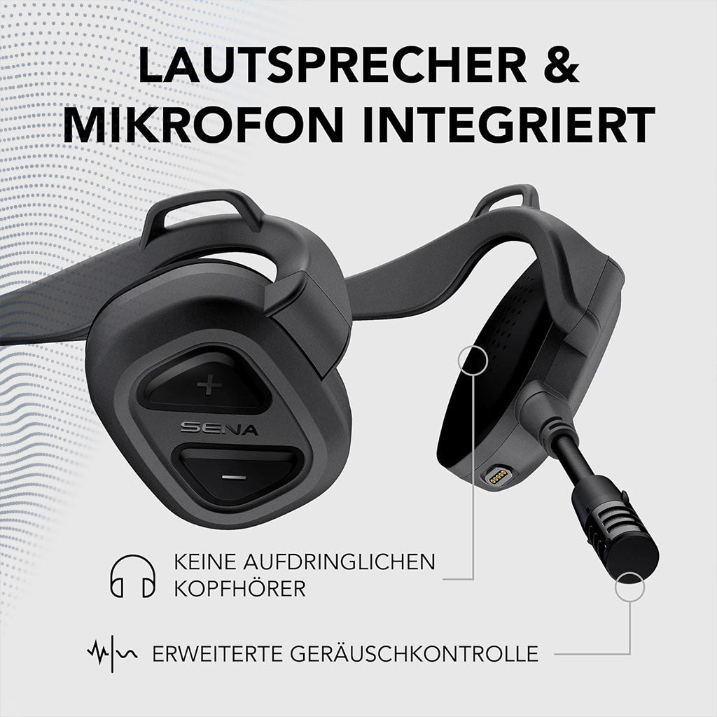 SENA Marine Nautitalk Bosun Headset mit markiertem Lautsprecher und geräuschgeschütztem Mikrofon für klare Kommunikation selbst bei Wind und Lärm.