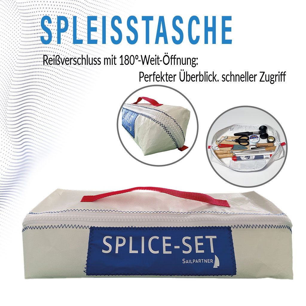 Spleisstasche mit 180°-Weit-Öffnung für idealen Überblick für Ihr Spleißkit und schnellen Zugriff – eine echte alternative zum D-Splicer splicing kit yacht