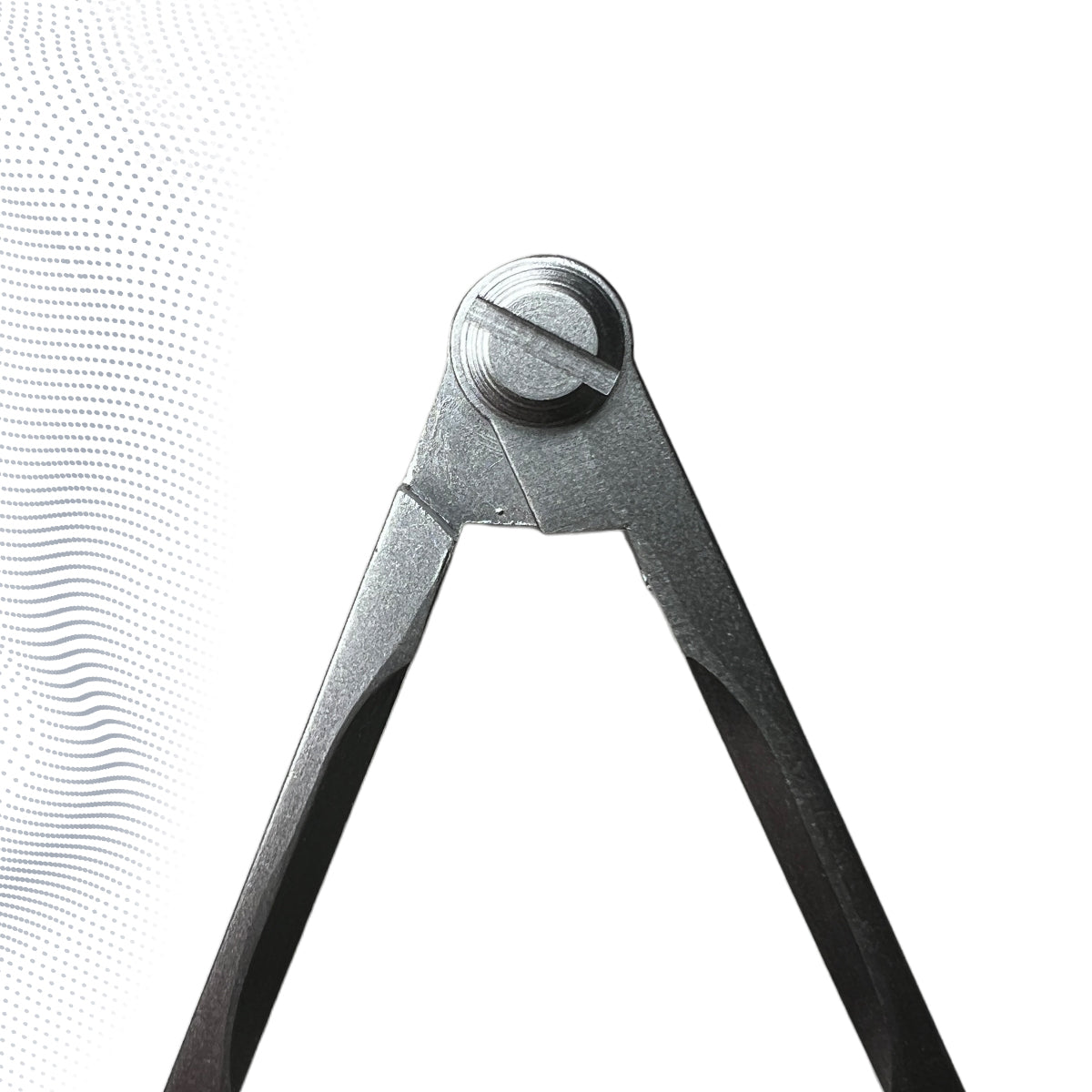 Detailansicht der Schraube am Kartenzirkel zur Einstellung des Gelenkwiderstands für präzise Navigation.