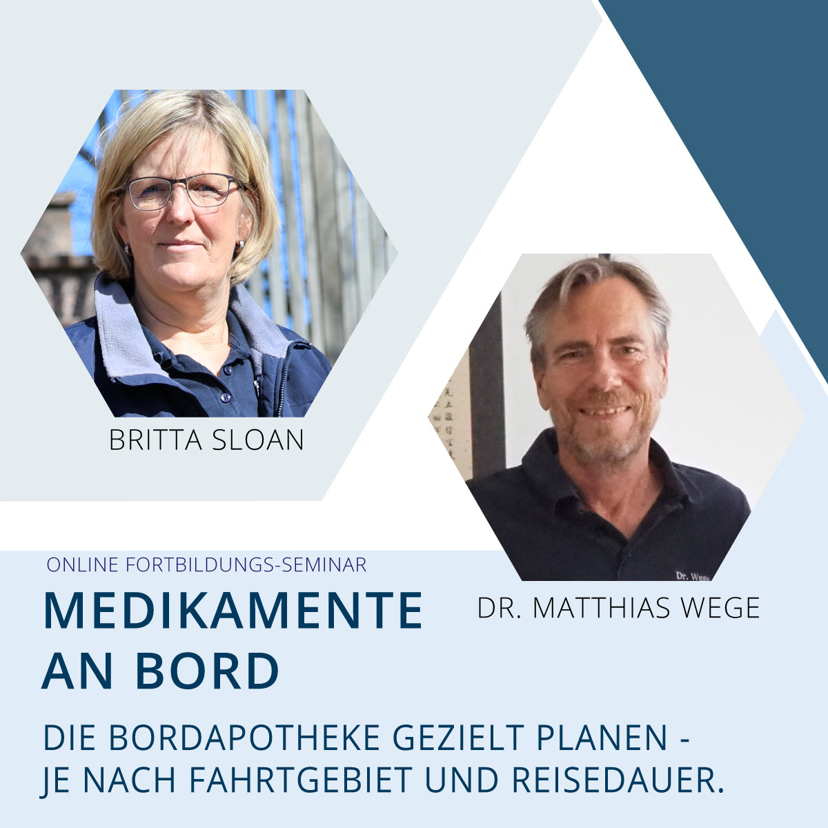 Online-Seminar Medikamente an Bord – Fachwissen und Systematik zur Bordapotheke mit Dr. Matthias Wege