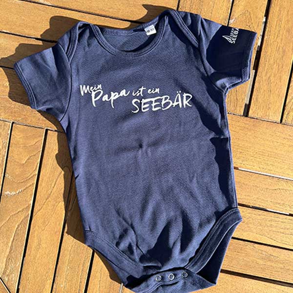 Mein Papa ist ein Seebär, Baby Strampler, Maritimer Baby Strampler Geschenkidee für Neugeborene zur Geburt oder zum 1. Geburtstag.