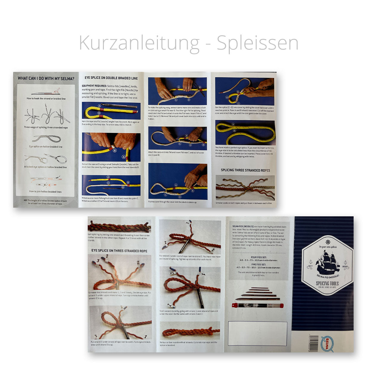 Selma Fids, Spleissnadeln, Splice Set, Tauspleißen, Spleißen, Splice, Spleißanleitung