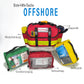 Medizin-Tasche Offshore: Erste Hilfe Ausrüstung mit 5 Modulen für Segler bei Weltumseglung, Notfallset für Teilnahme an ARC Atlantic Rally for Cruisers oder Regatta. Optimal ausgerüstet an Bord