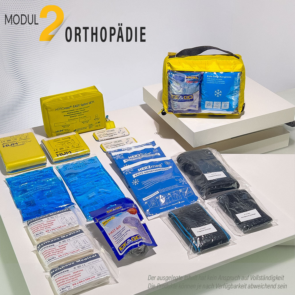 Modul Orthopädie der Medizin-Tasche: Ausrüstung für Segler bei Weltumseglung, Teilnahme an ARC Atlantic Rally for Cruisers oder Regatta