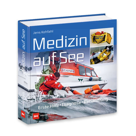 Blanco Cover des Buches ‚Medizin auf See‘ von Dr. Jens Kohfahl, Standardwerk für medizinische Notfälle an Bord, mit Anleitungen zur Erstversorgung, Bordapotheke und Unfallprävention