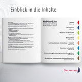 Farblich strukturiertes Inhaltsverzeichnis aus ‚Medizin auf See‘, mit Kapiteln zu Erstversorgung, Bordapotheke und medizinischen Notfällen an Bord.
