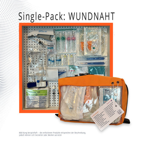 Modultasche Wundnaht – Wundversorgung aus der TransOcean Erste-Hilfe-Tasche mit Naht-Set, Wundkleber & Infusionsbesteck für die Bordapotheke.