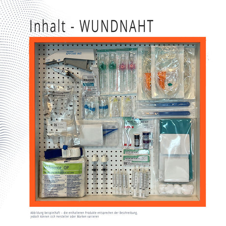 Single Pack Wundnaht – Erste-Hilfe-Set aus der TransOcean Tasche mit Nahtmaterial, Hautklammern & Infusionsbesteck für die Wundversorgung an Bord