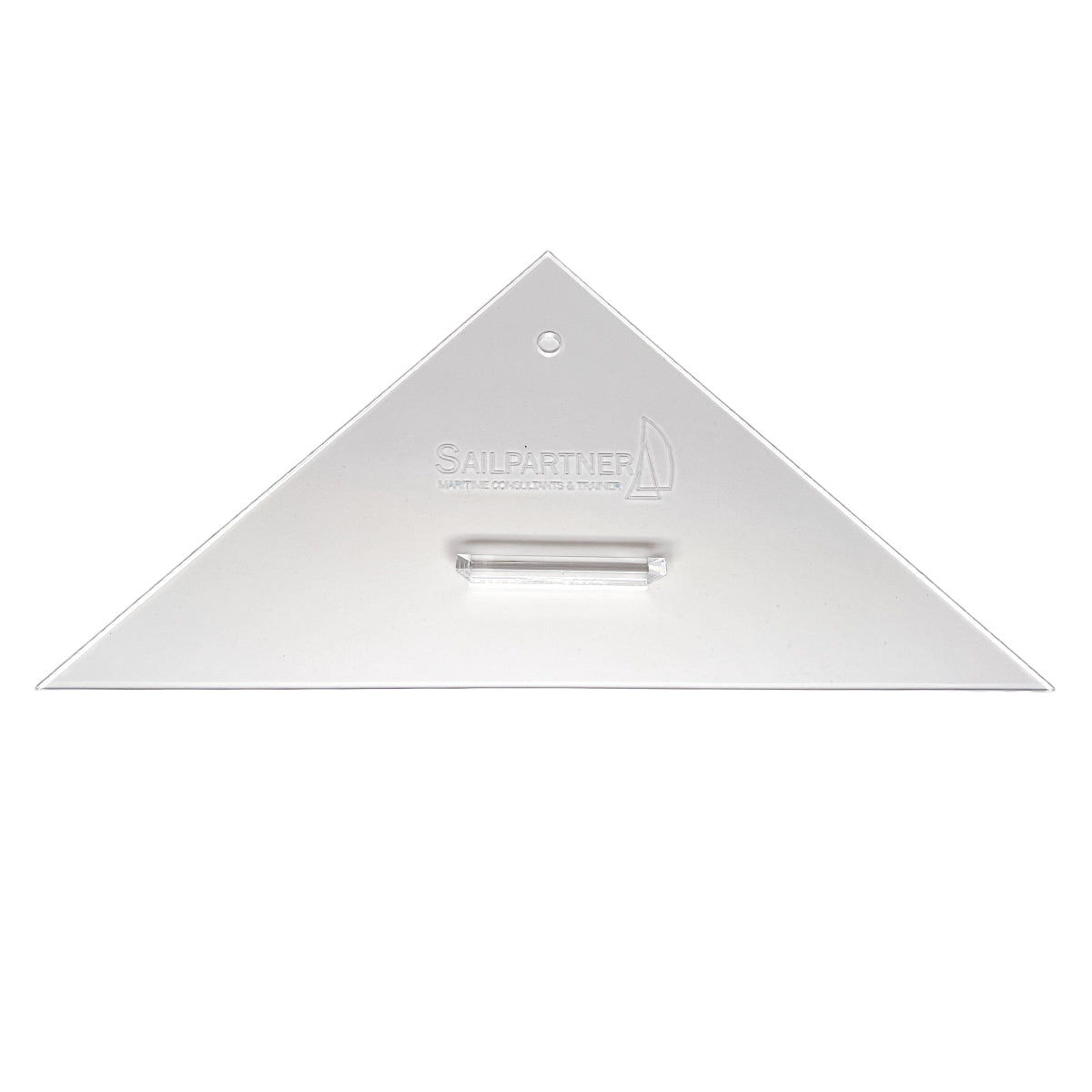 Anlegedreieck 335 mm mit Sailpartner-Logo – klassisches Navigationsdreieck für Ausbildung und Bordalltag