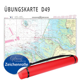 Navigationsübung mit Seekarte D49 und Zeichenrolle für SBF See und SKS