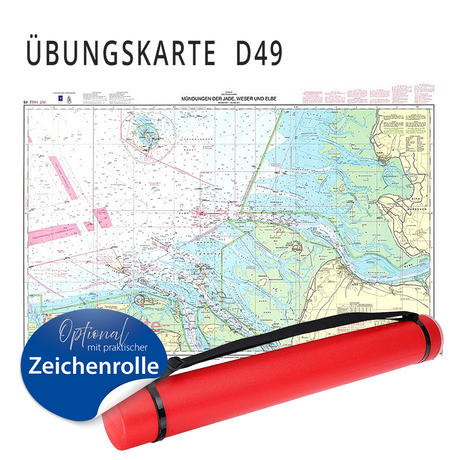 Navigationsübung mit Seekarte D49 und Zeichenrolle für SBF See und SKS