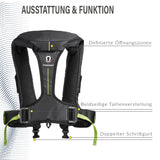 Crewsaver Ergofit 290 Rettungsweste Rückseite mit Taillenverstellung und Schrittgurt