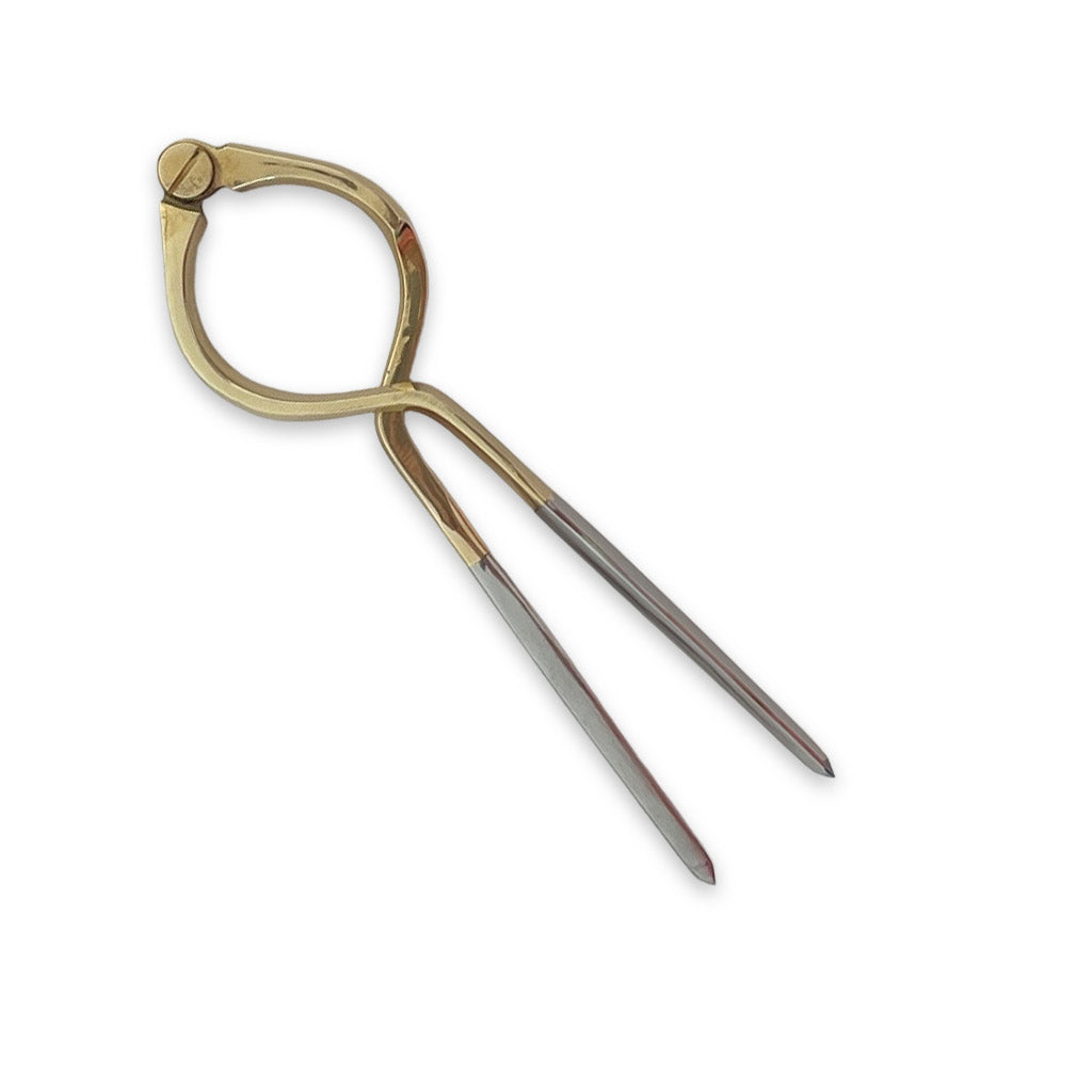 Einhand-Marinezirkel aus Messing mit Edelstahlspitzen für präzise Navigation und Ausbildung auf Seekarten.