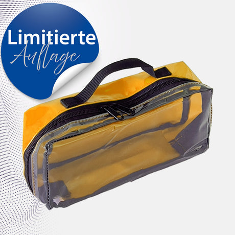 Modultasche Bordorganisation aus Plane in Gelb mit transparentem Sichtfenster