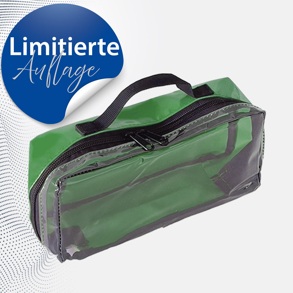 Modultasche Bordorganisation aus Plane in Grün mit Sichtfenster für schnelle Übersicht an Bord