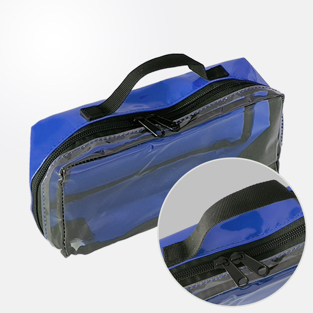 Modultasche Royal Blau mit Tragegriff und transparenter Front für schnellen Zugriff