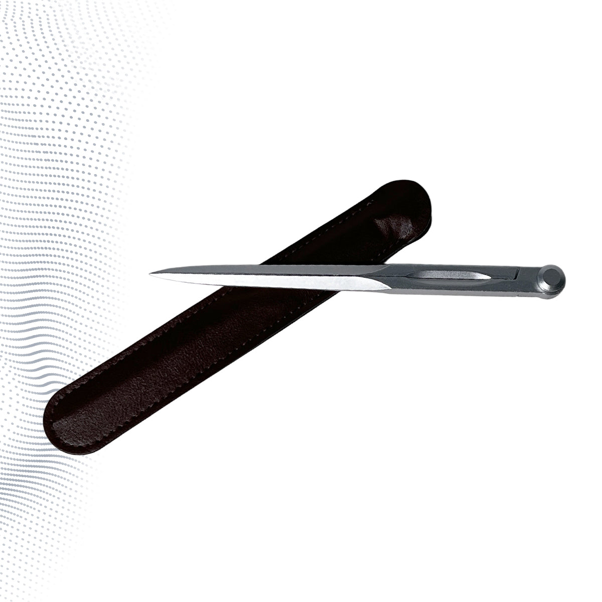 Geschlossener Navigationszirkel auf Etui, sicher aufbewahrtes Navigationsbesteck für Seekarten.