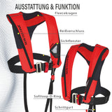 Detailansichten der SOSTECHNIC AERO 160 mit Sichtfenster, Fleecekragen, Schrittgurt und Soft-Loop D-Ring