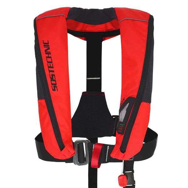 SOSTECHNIC AERO 160 Automatik-Rettungsweste in Rot mit ergonomischer Passform